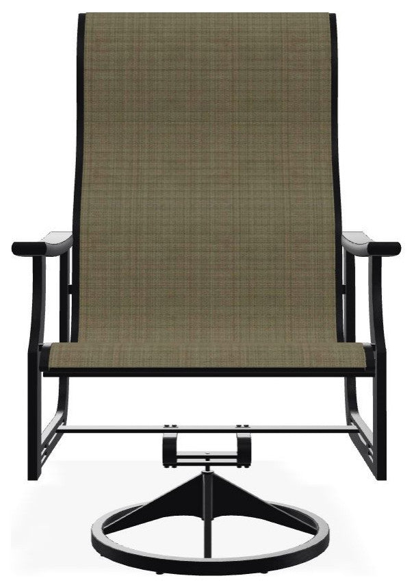 St. Catherine Sling Outdoor Supreme Swivel Rocker, Elevation Stone/Black