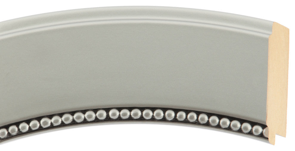Yvonne Framed Mantel Mirror, Crescent Cathedral, 42.4"x31.4", Silver Spray