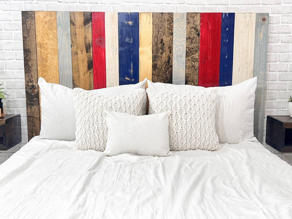 Handcrafted Headboard, Leaner Style, Americana Mix, King