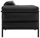 Modern Contemporary Living Room Leather Armchair and Sofa Black
