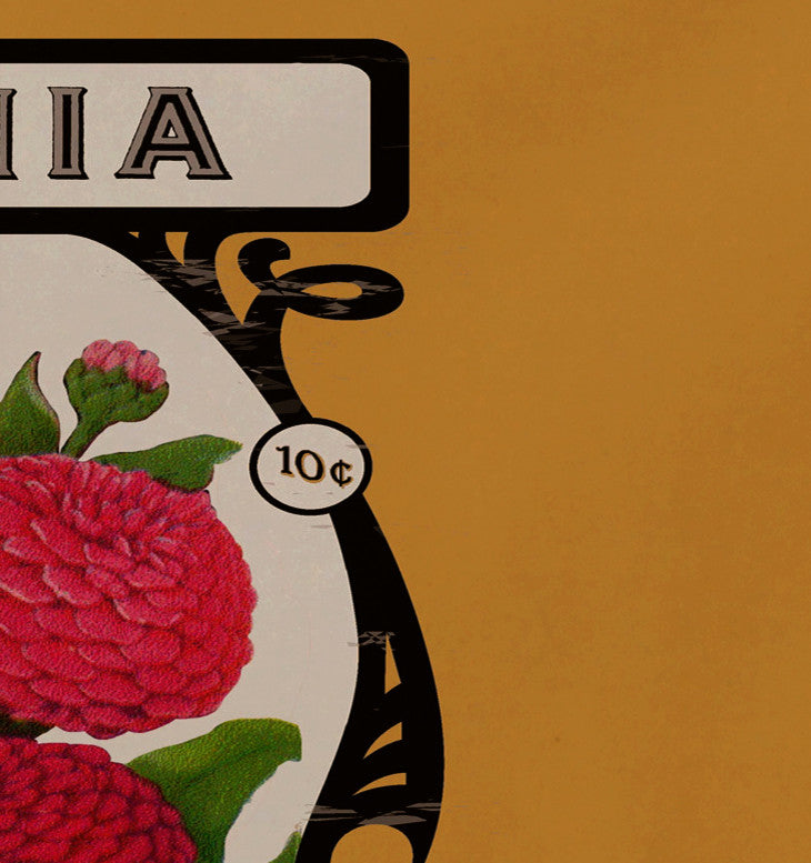 18"x14" Zinnia, Floral Print Placemat, Gold, Set of 4