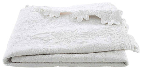 Charles Cotton Quilt, White, Euro