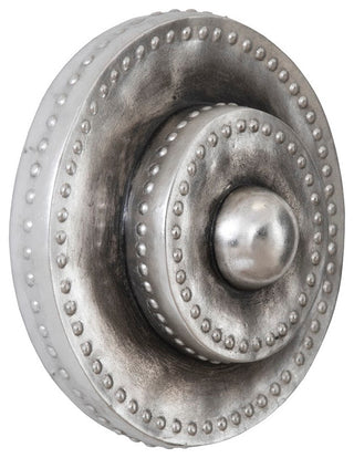 Circles Wall Tile, Silver Leaf With Antiquing