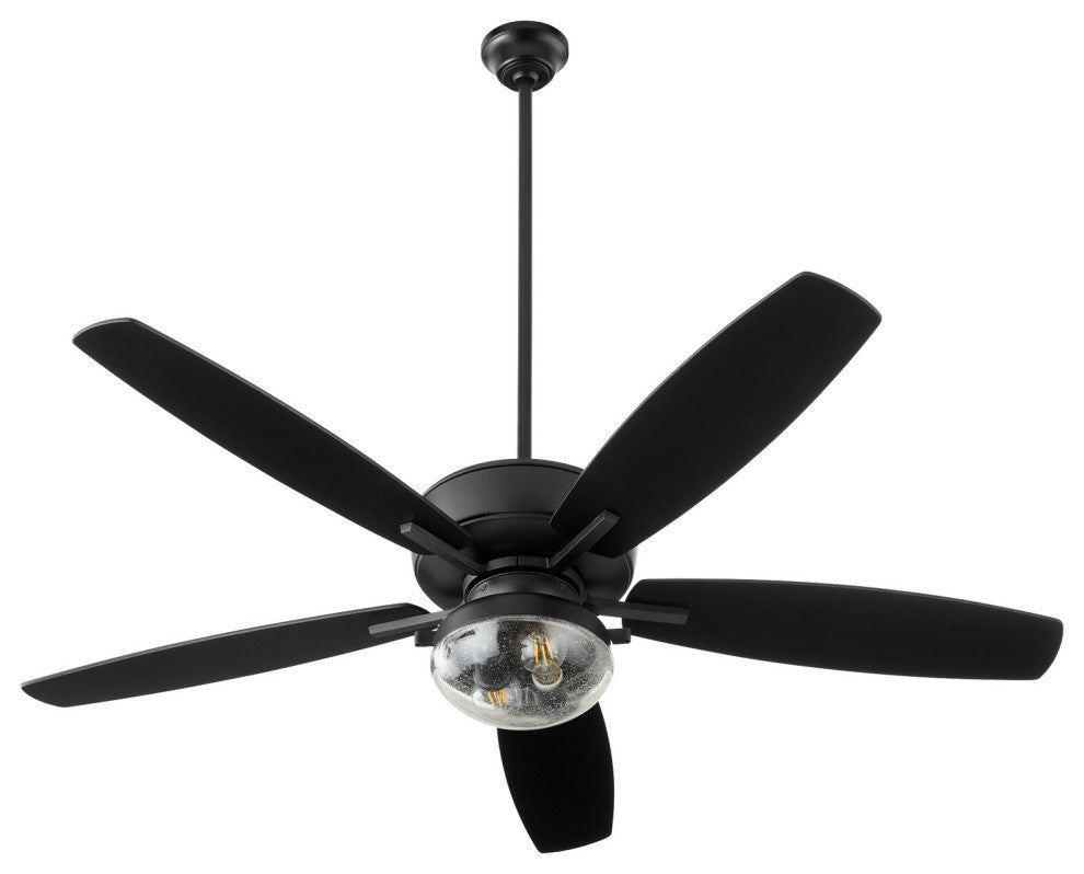 Quorum 170525-59 2-Light Ceiling Fan, Matte Black