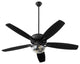 Quorum 170525-59 2-Light Ceiling Fan, Matte Black