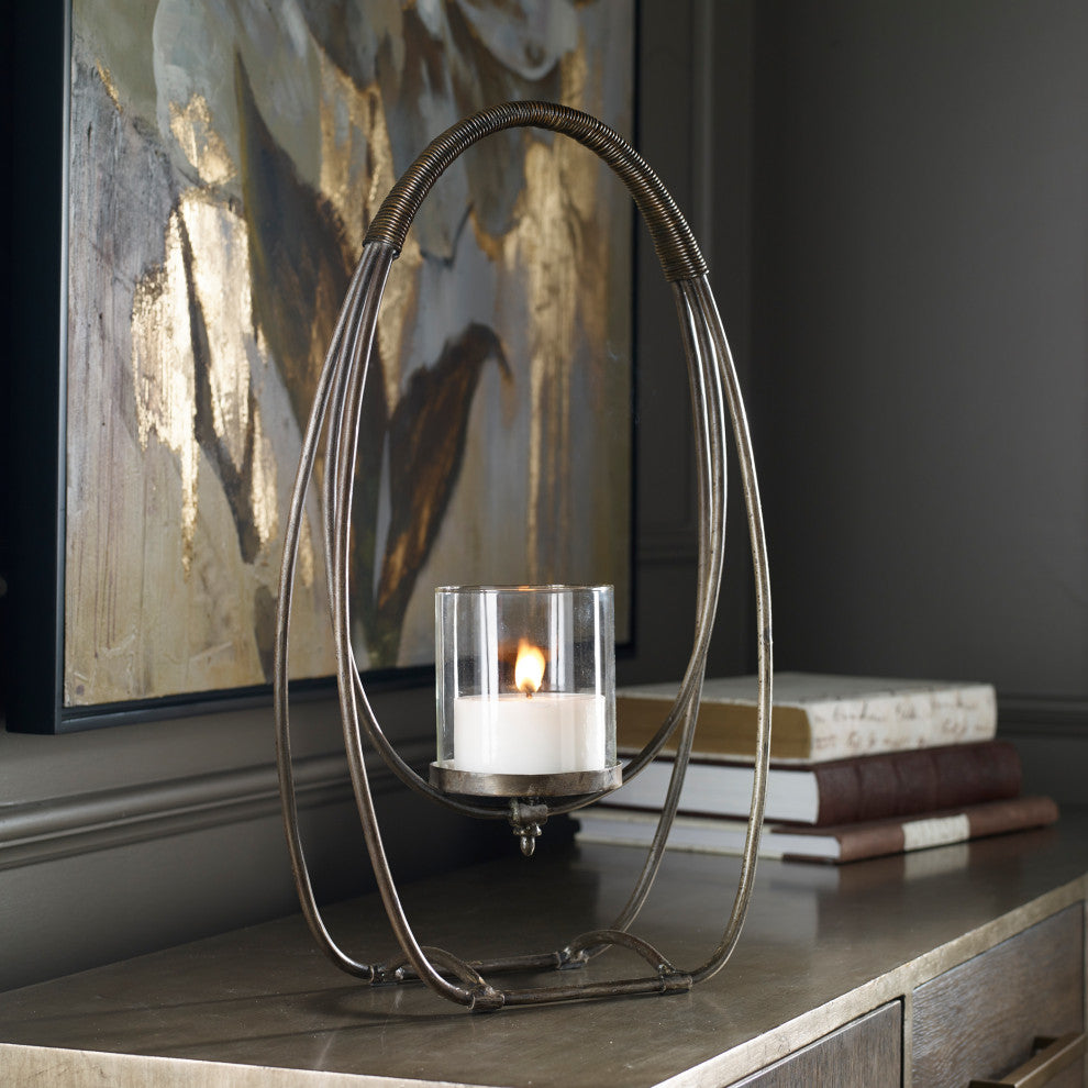 Uttermost Rayne Open Iron Candleholder