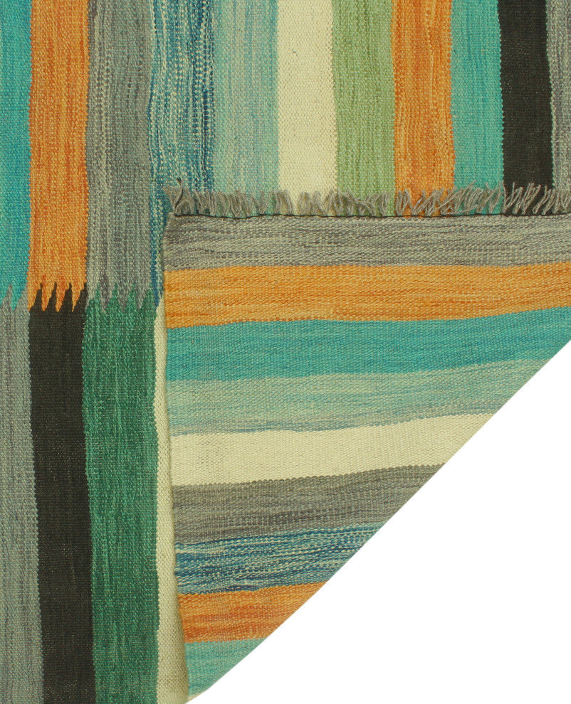 Winchester Kilim Frankie Ivory/Gray Rug, 6'5x9'9