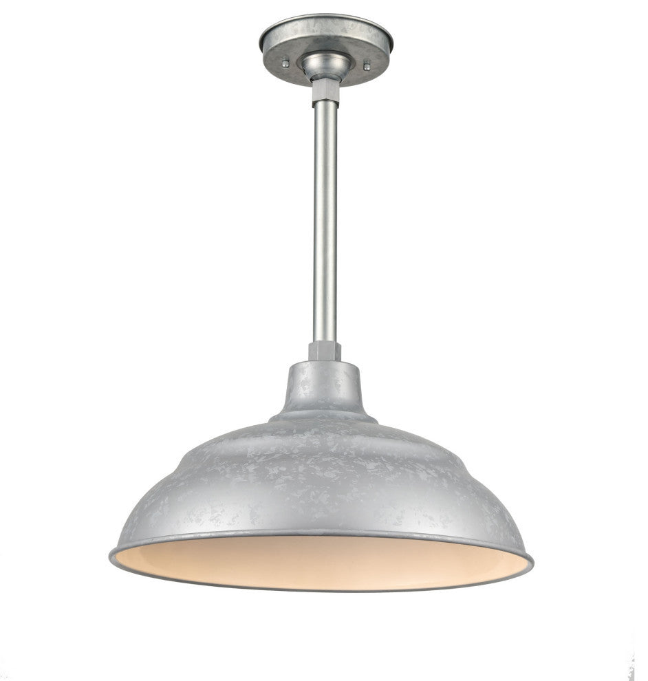 R Series Collection 1 Light 17 in. Painted Galvanized RLM Warehouse Shade