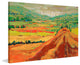 "Rolling Hills and Valley" Painting Print on Wrapped Canvas, 18x12