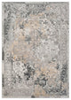 Surya Quatro QUA-2304 5'3"x7'3" Rug, Gray/Silver Gray/Dark Blue/Beige/Tan