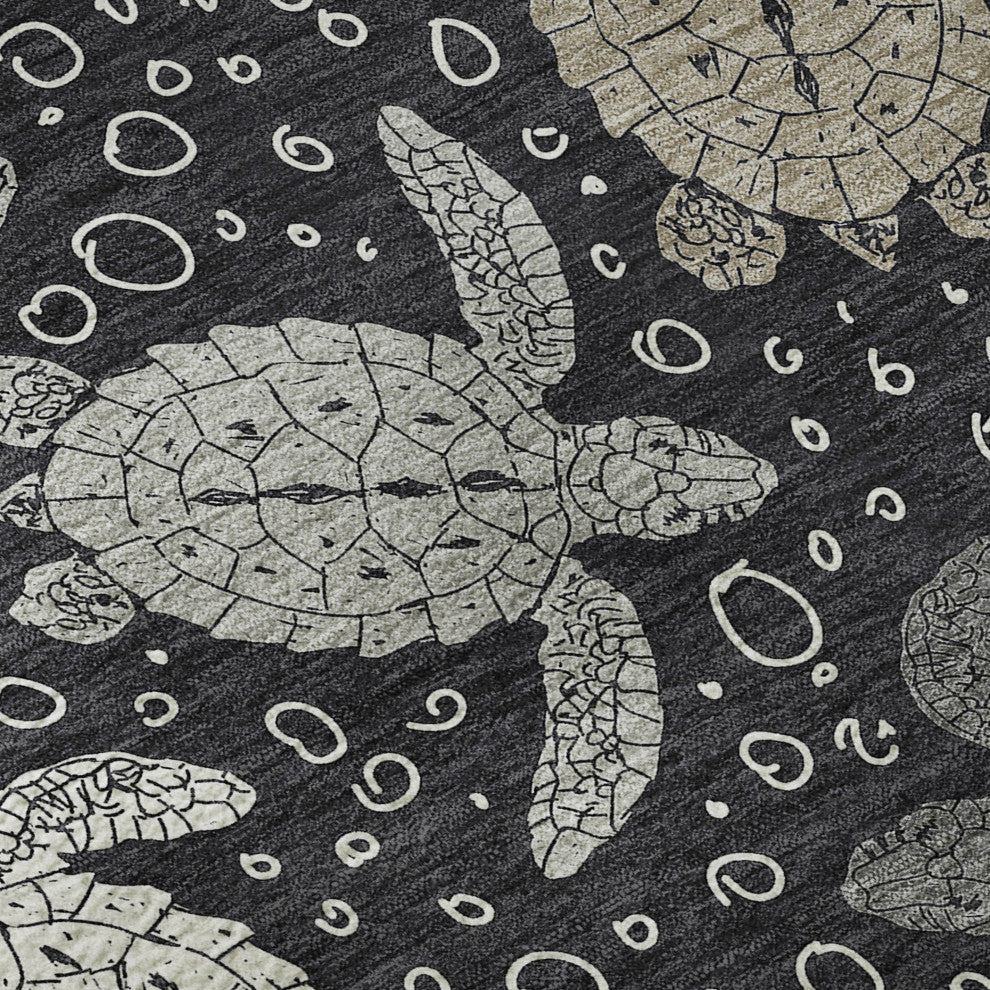 Addison Premium Washable Mayfield AMF192 Black 10' x 14' Rug