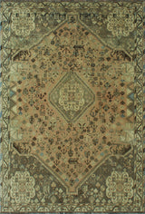 Fine Vintage Distressed Enyd Beige Rug