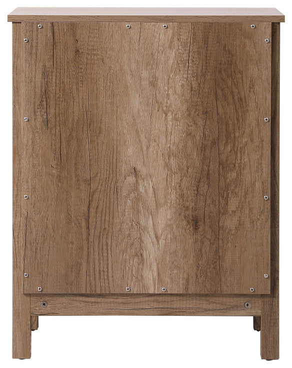 24" Wide Bathroom Storage Freestanding Cabinet, Natural Oak