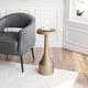 Sofa Side Table, Round, Aluminum, Metal, Antique Gold, Lounge Lobby Hospitality