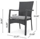 GDF Studio 5-Piece Oxford Outdoor Gray Wicker Dining With Cushions Set