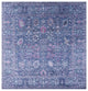 9' Square Wool & Silk Handmade Persian Rug - Q13046