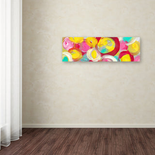 'Rose Garden Circles Panoramic' Canvas Art, 47x16