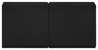 Ollie Black Boucle Fabric Straight Modular Sofa, Black, 2-Piece: 2 Armless Chair