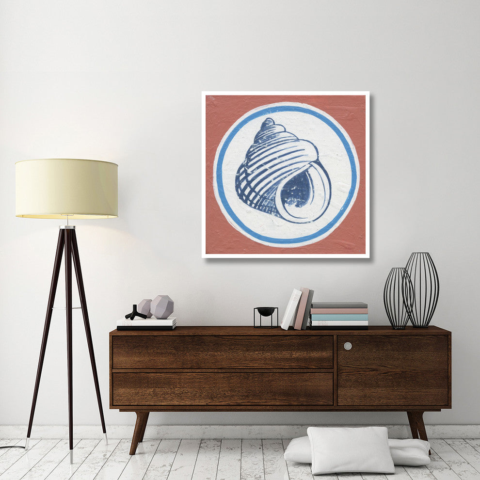 "Summer Shells III" Digital Paper Print by Kathrine Lovell, 42"x42"