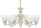 Empire 6 Light - 26" Chandelier Alabaster Glass Bell Shades