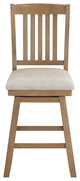 Madison Mission Oak High Back Wood Bar Stool, 37.5 in.