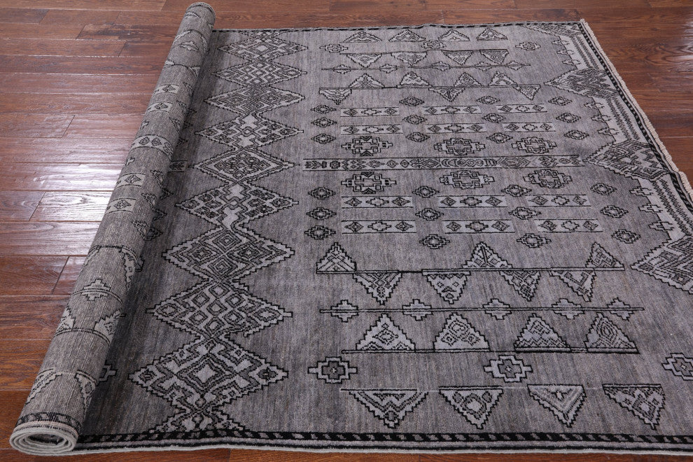 Hand Knotted Southwest Navajo Wool Rug 5' 10" X 8' 10" Q6420