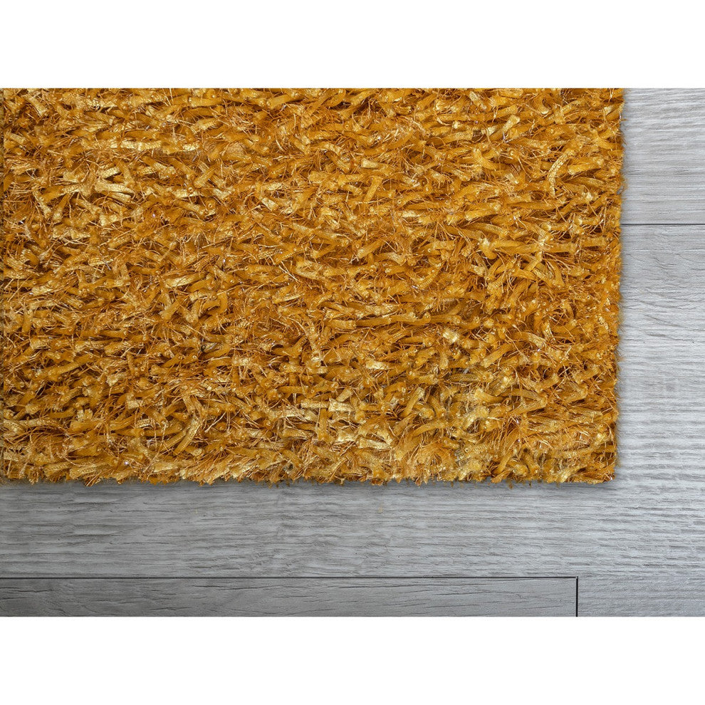8" x 10" Gold Sparkly Area Rug