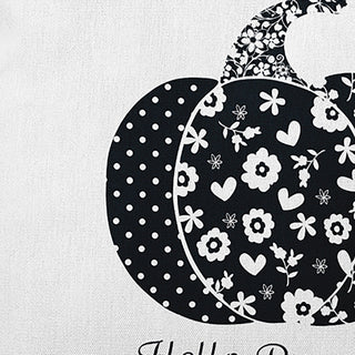 Hello Pumpkin Indoor/Outdoor Throw Pillow, Black, 18"x18"