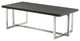 Topaz Contemporary Rectangular Coffee Table In Brushed Stainless Steel