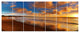 Colorful Sunset on the Beach, Landscape Canvas Art Print, 83"x32", 7 Panels