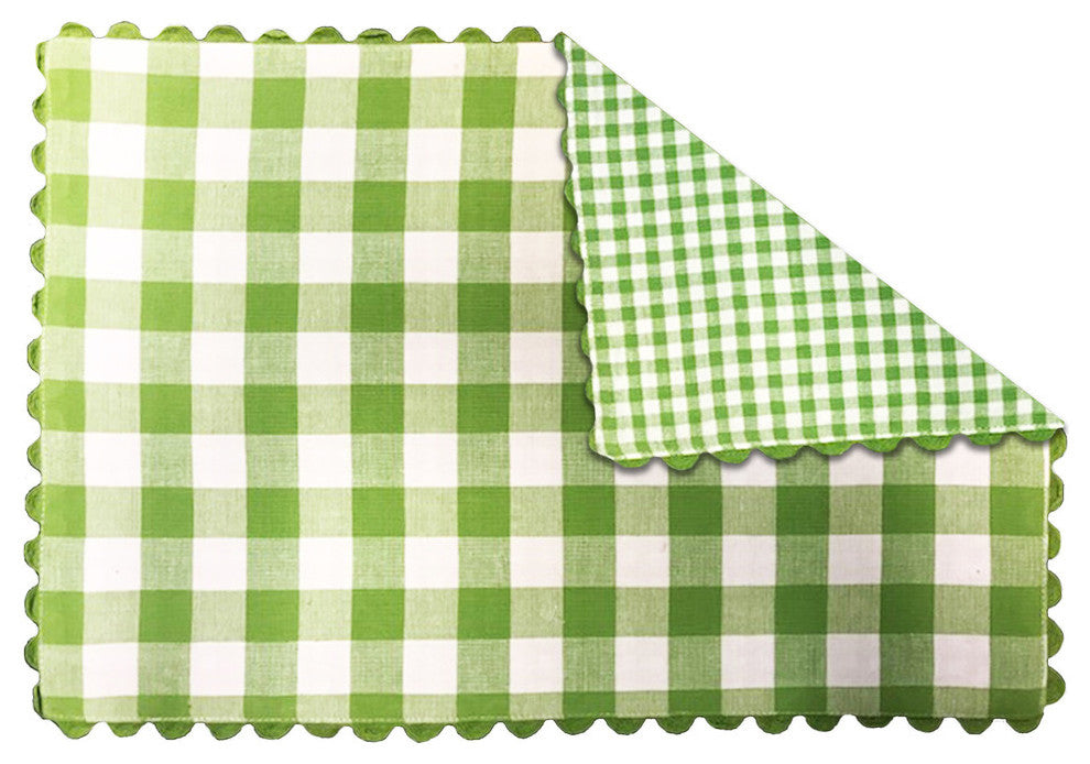 Buffalo Checkered Reversible Placemat, Set of 4, Green