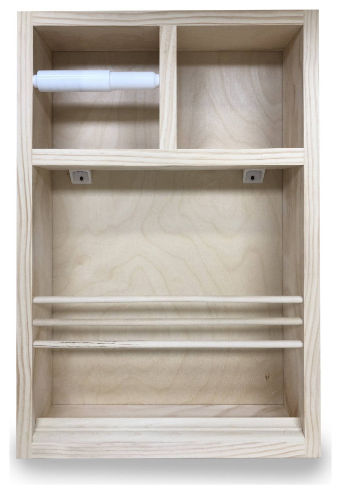 Montclair Combination Toilet Paper Holder On the Wall Magazine Rack, Unfinished