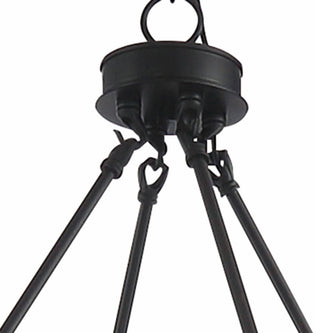 16-Light Octagonal Chandelier, California Walnut/Classic Black