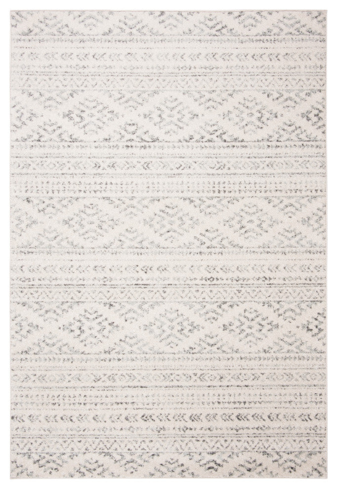 Safavieh Tulum Tul272A Southwestern Rug, Ivory and Gray, 5'3"x7'6"