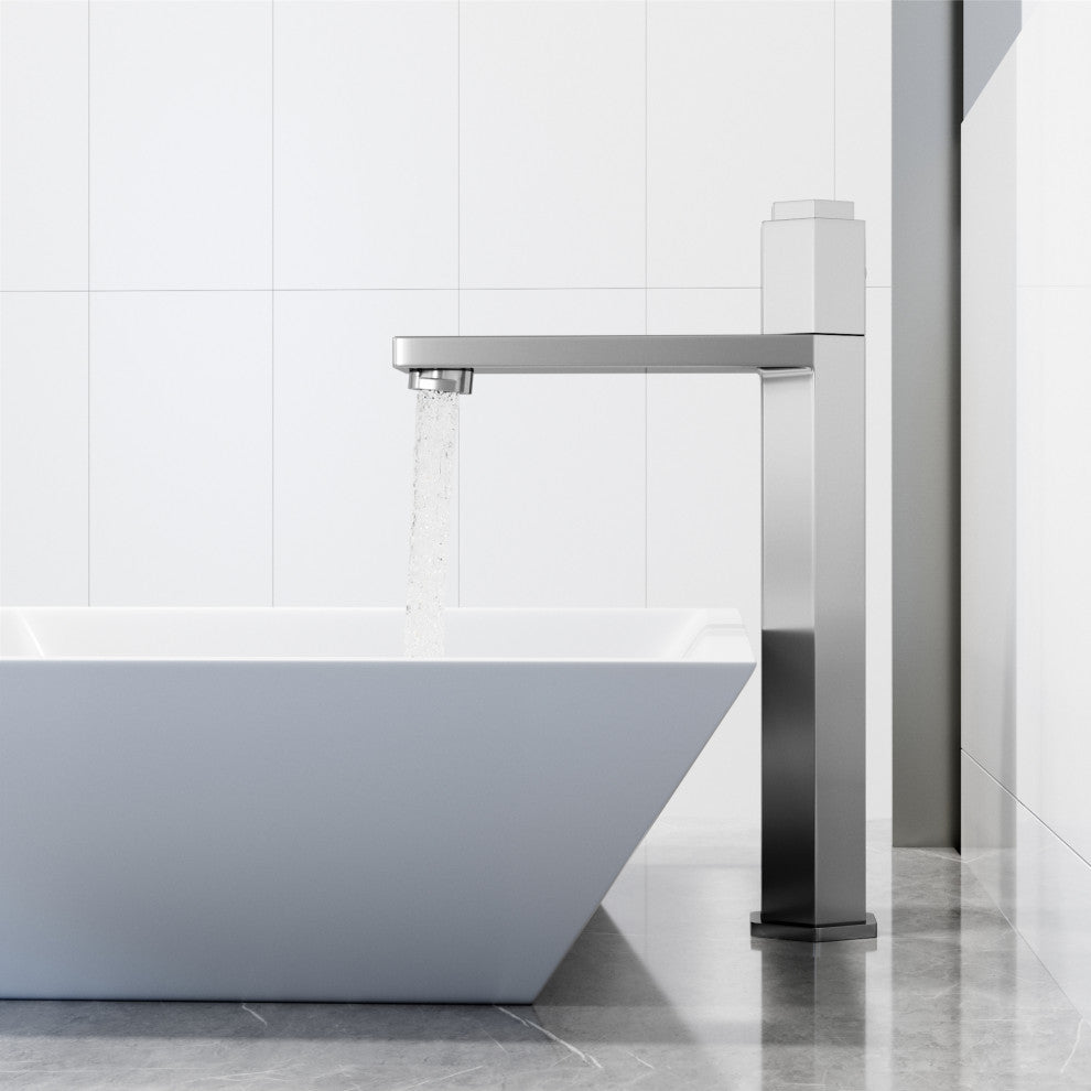 VIGO Nova 10" H Single Handle Single Hole Bathroom Vessel Faucet, Chrome