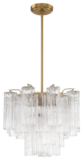 Addis 4-Light Chandelier, Aged Brass