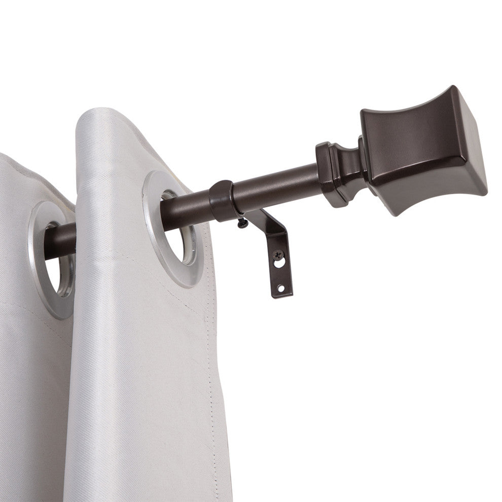UTOPIA ALLEY 3/4 Inch Curtain Rod - Curtain Rods For Windows, Oil Rubbed Bronze, 86"-120"