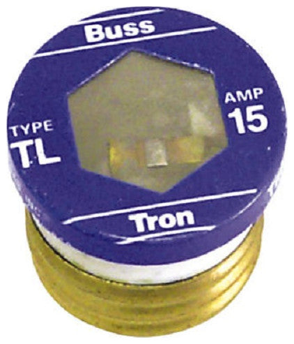Cooper Bussmann TL-15PK4 Type TL Plug Fuse, 15 Amp, 125 Volts, 4-Pack