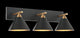 Matteo Lighting S10603MB Wall Sconce, Aged Gold Brass / Matte Black Finish