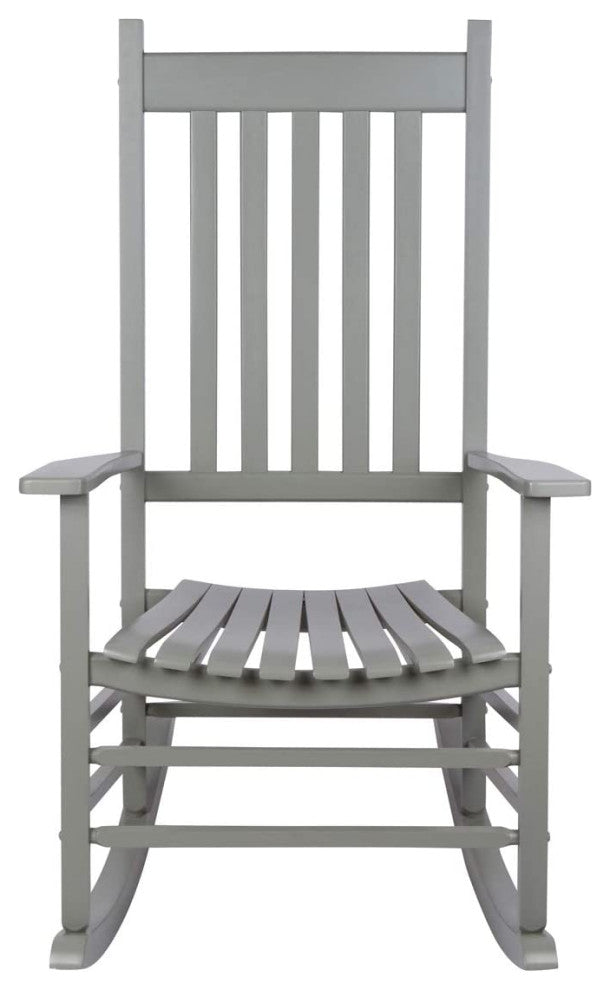 Modern Porch Rocker Durable Wood, Strom Grey