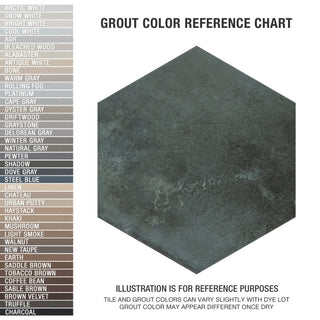 Industrial Hex Multi Mix Porcelain Floor and Wall Tile, Green