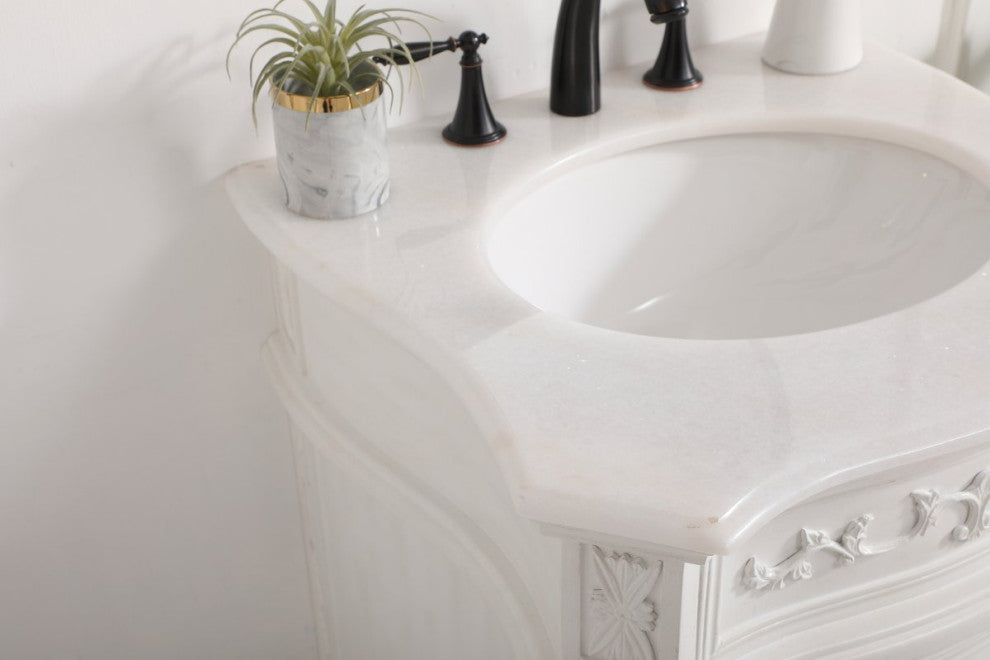 Beth 24" Single Bathroom Vanity, Antique White