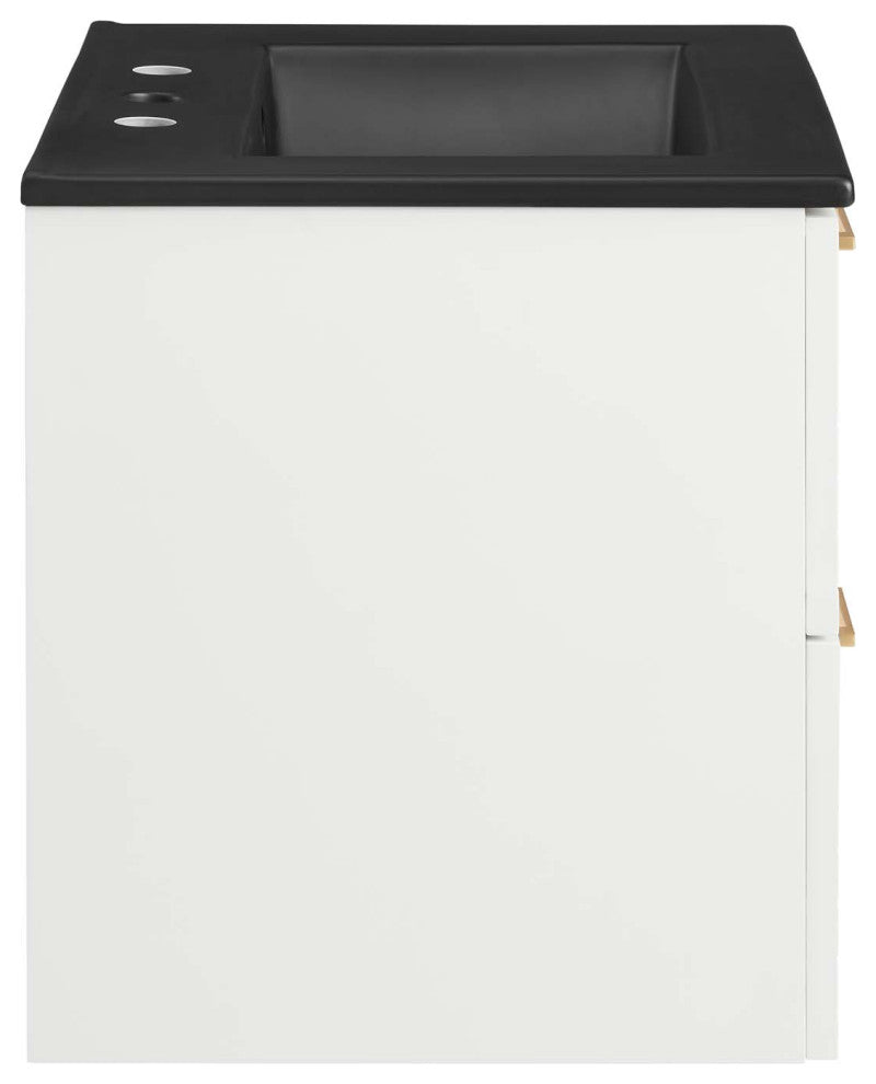 Daybreak 24" Bathroom Vanity, White Black