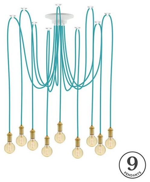 Turquoise And Brass Eclectic Lighting