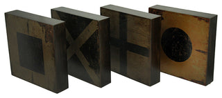 4 Pc. Nautical Flag Markers Decorative Wood Wall Plaque Set