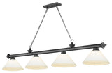 Zlite 2306-4BP-AMO14 4-Light Billiard, Matte Opal