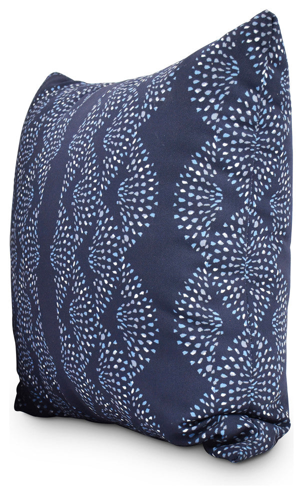 Dotted Decor 18" Blue Stripe Print Decorative Throw Pillow