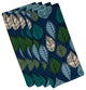 Autumn Leaves Floral Print Napkin, Set of 4, Blue