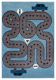 5' x 7' Blue Imaginative Racetrack Area Rug