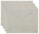Shining Stars, Holiday Geometric Print Placement, Ivory And Cream, Set of 4